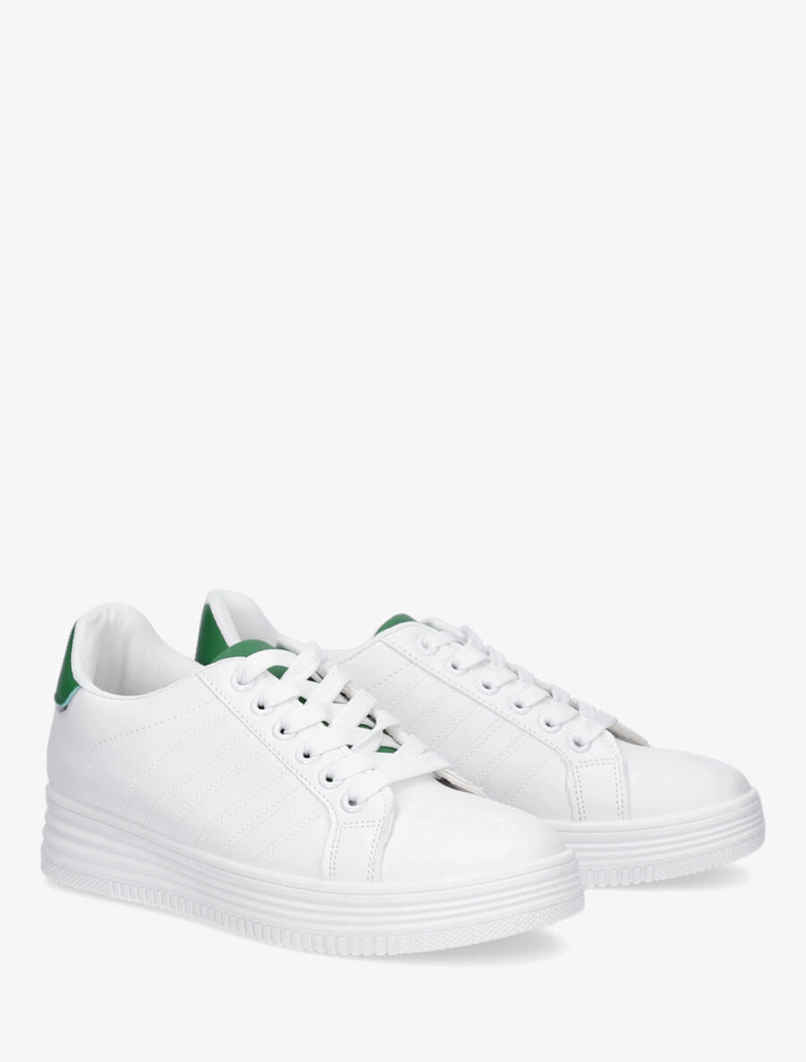 Sneakers à semelle texturée - Vert - 4