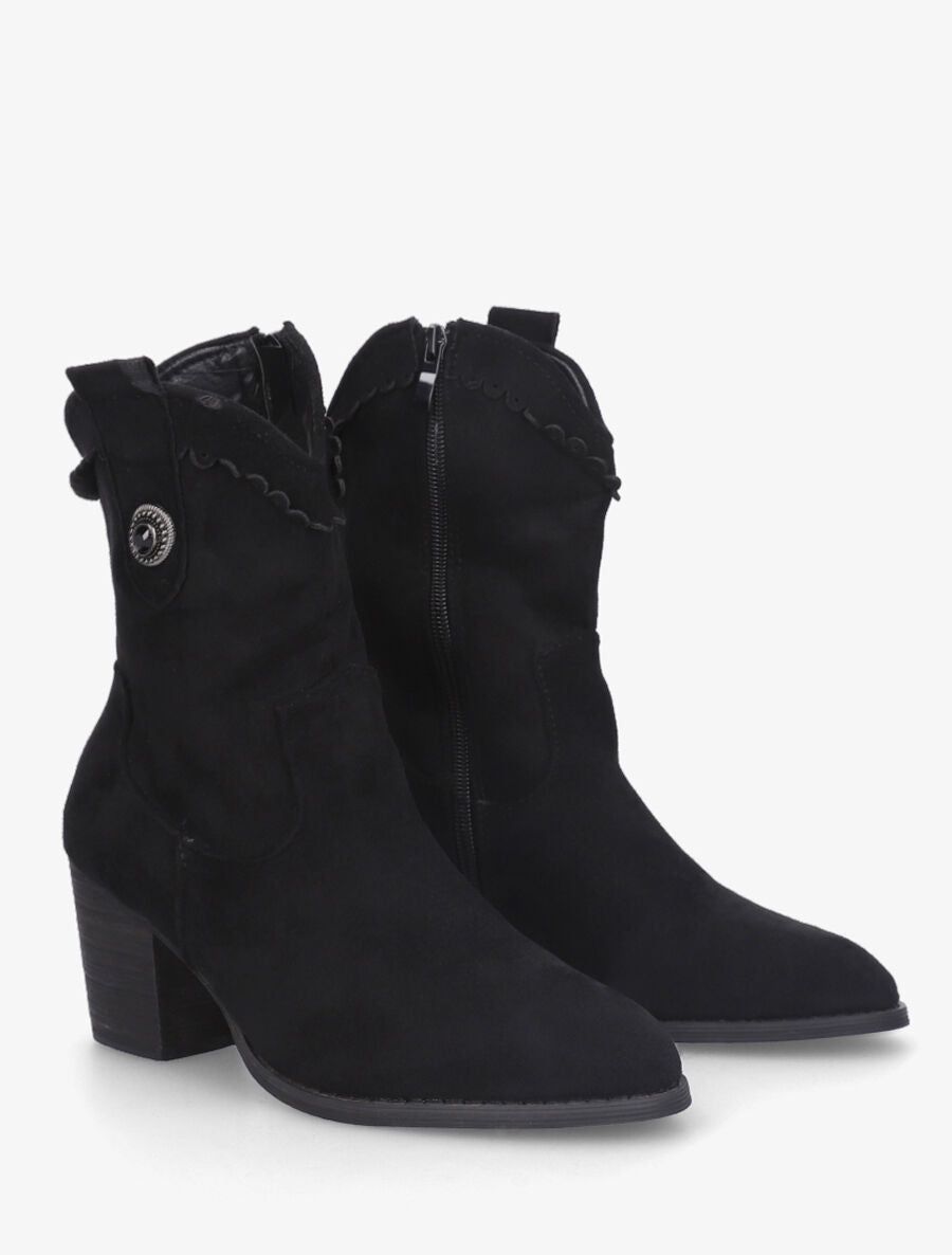 Bottines fantaisies à talon - Noir - 4