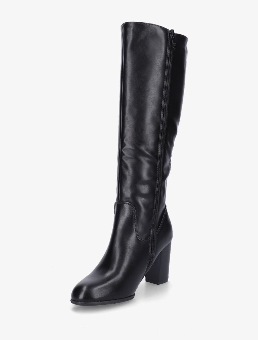 Bottes en simili à talon - Noir - 3