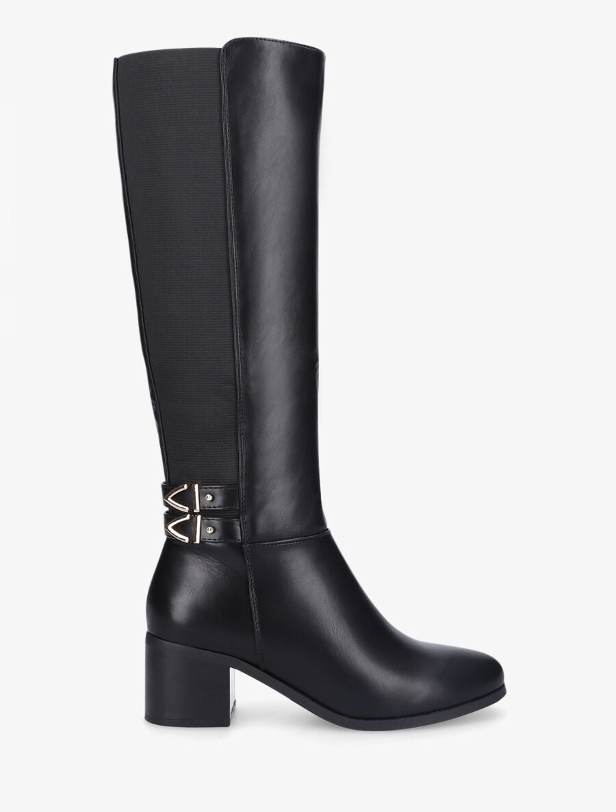Bottes unies à double sangle - Noir - 1
