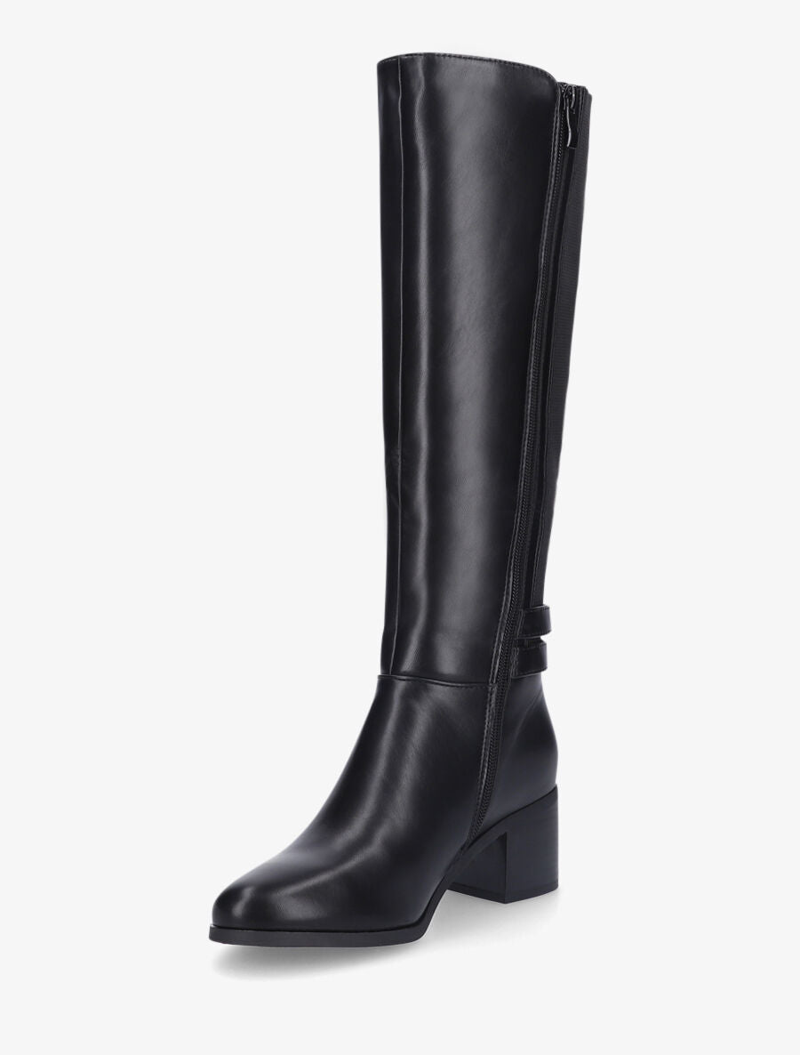 Bottes unies à double sangle - Noir - 3