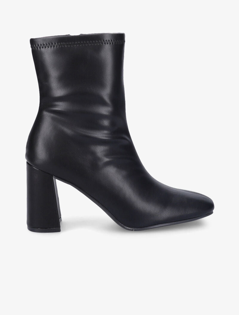 Bottines style chaussette à bouts carrés - Noir - 2