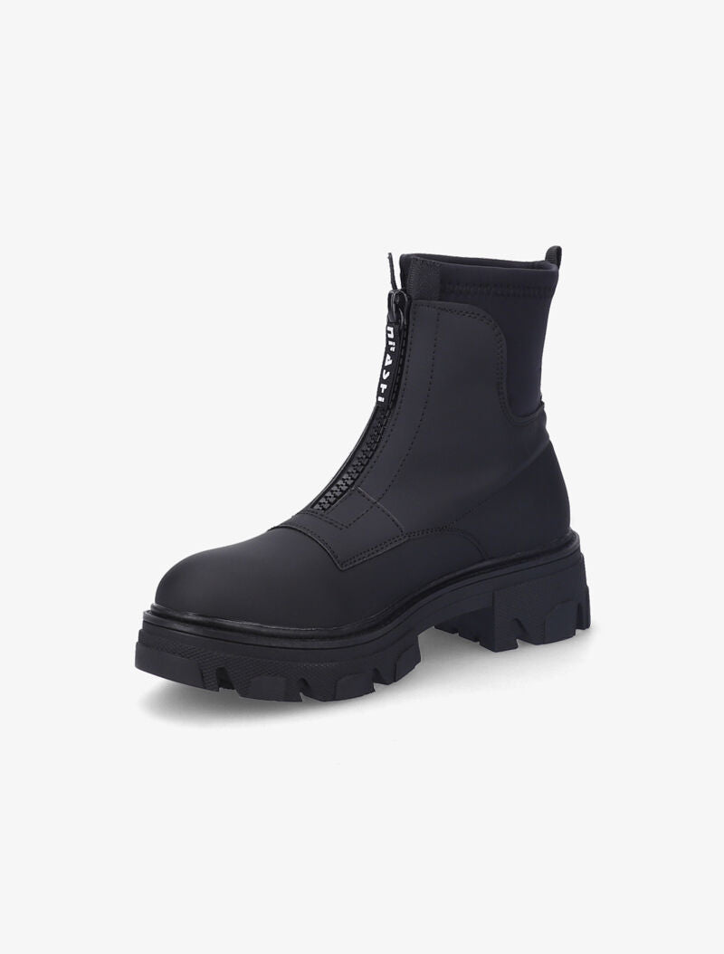 Bottines en néoprène à zip - Noir - 4