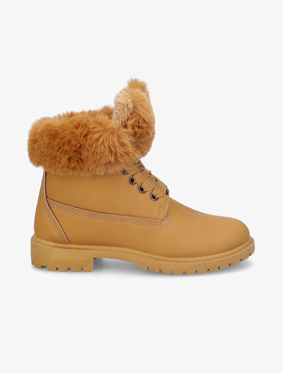Boots à chevilles fourrées - Camel - 2