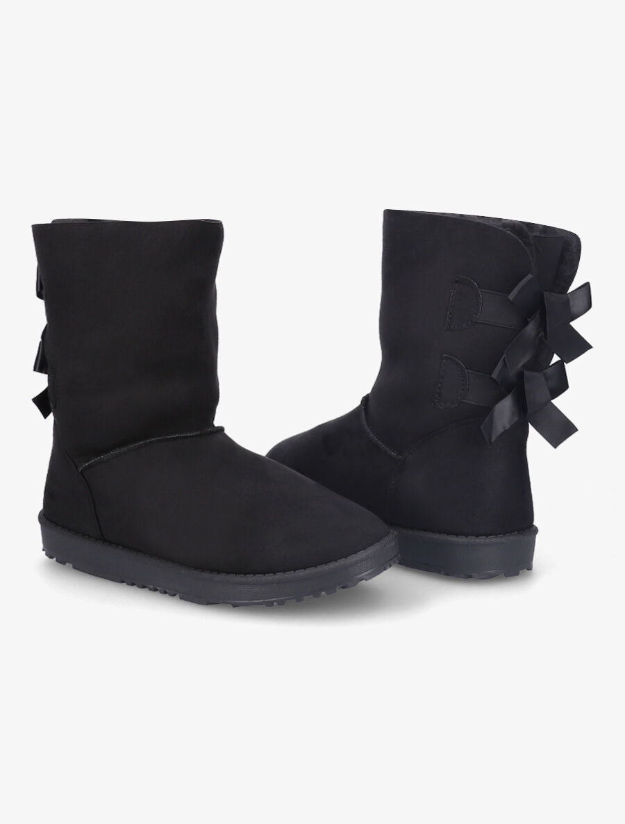 Boots fourrées à double flots - Noir - 4