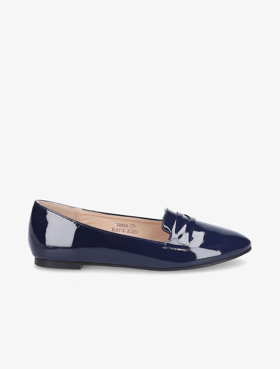 Slippers vernis - Marine - 1