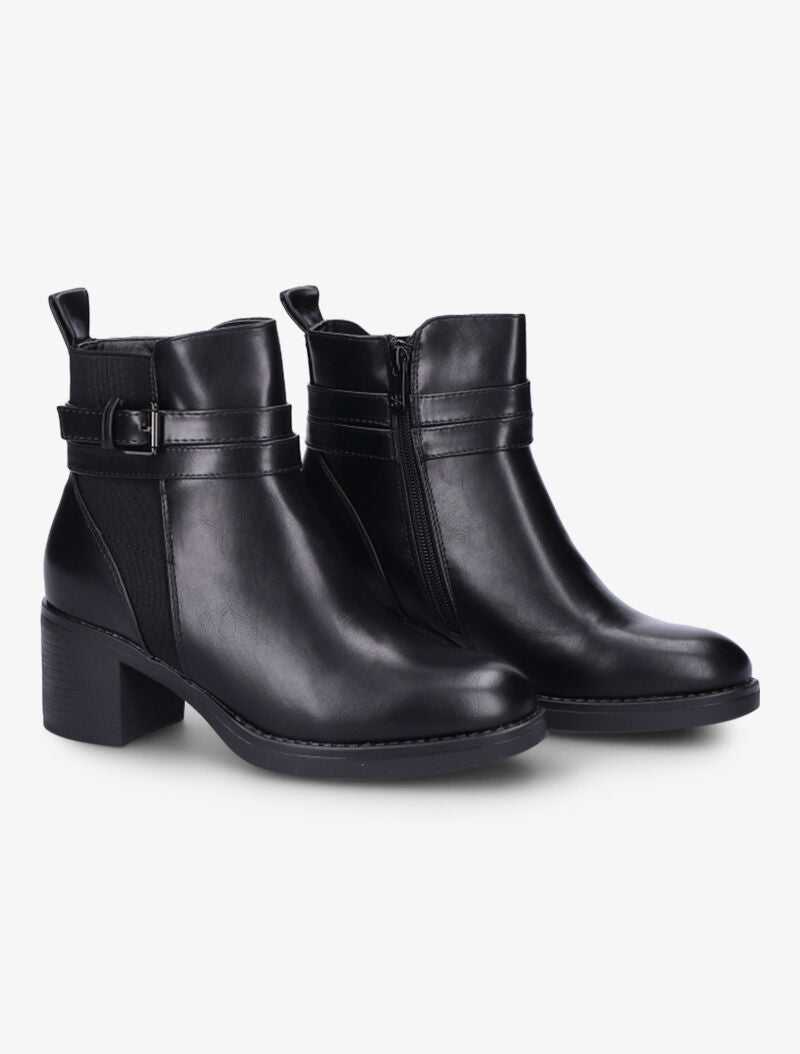 Bottines à sangle en tour de cheville - Noir - 1