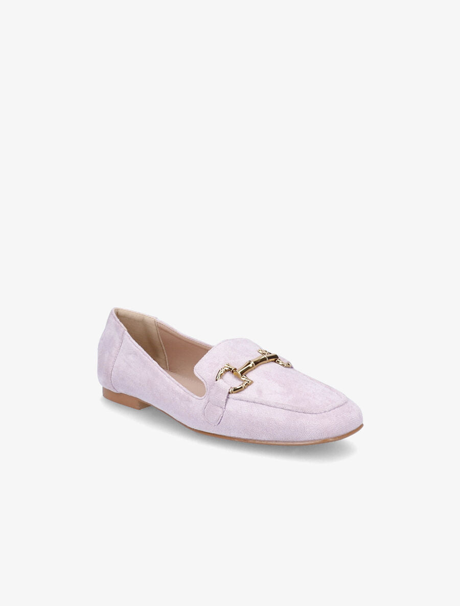 Slippers en suédine à boucles métalliques - Violet - 2
