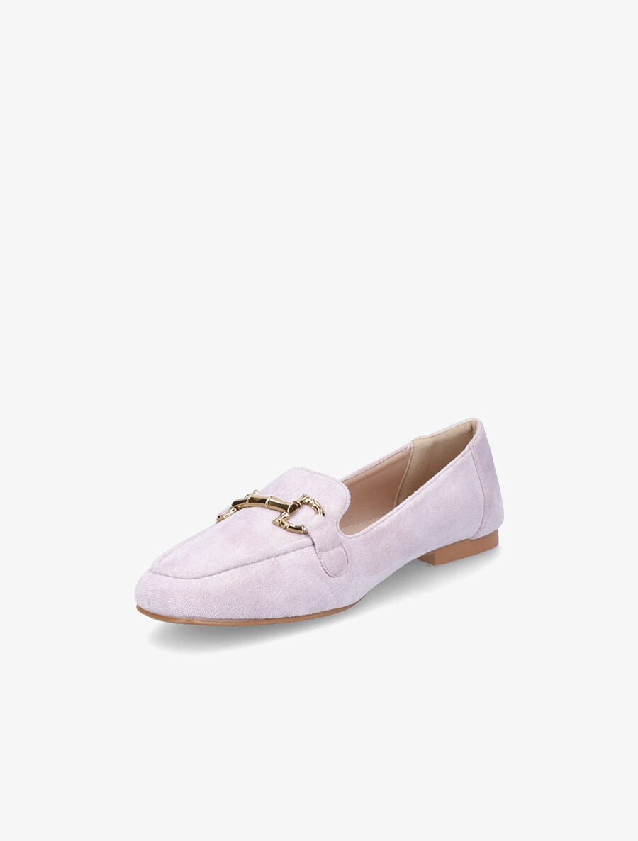 Slippers en suédine à boucles métalliques - Violet - 3