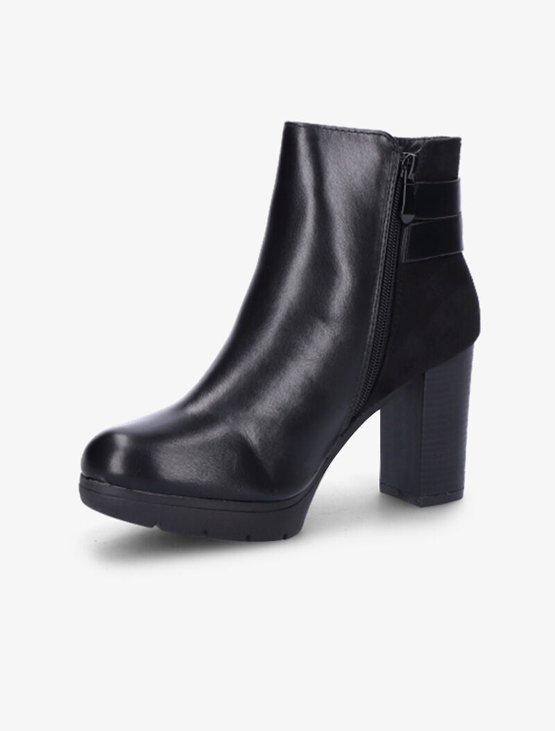 Bottines bi-matière à double sangles - Noir - 4