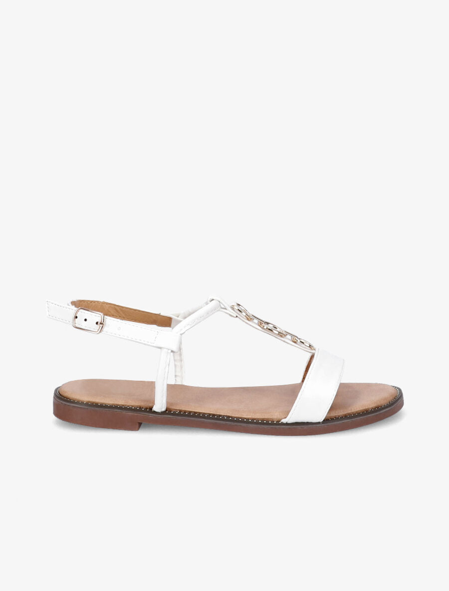 Nu-pieds brides à chaînes - Blanc - 2