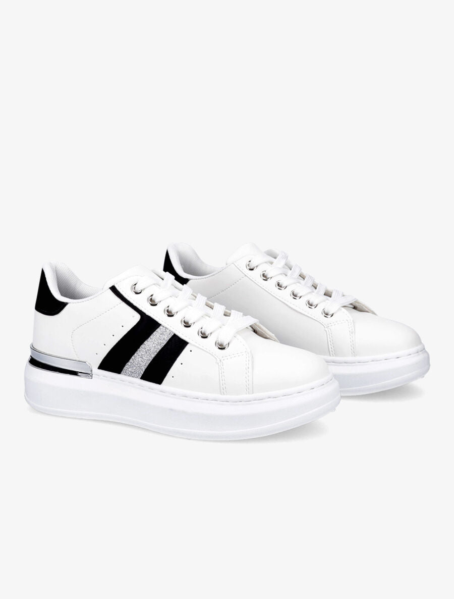 Sneakers à détail métallique - Noir - 4