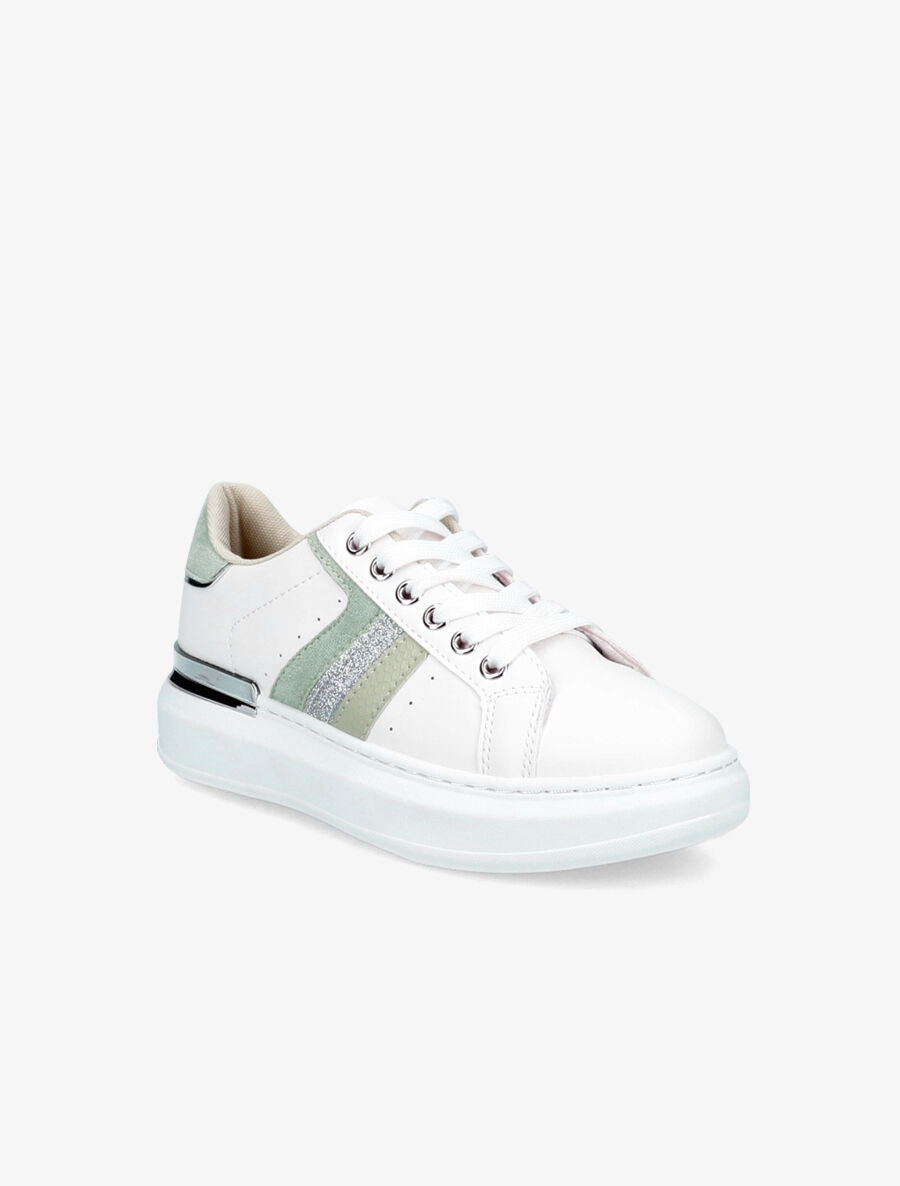 Sneakers à détail métallique - Vert d&