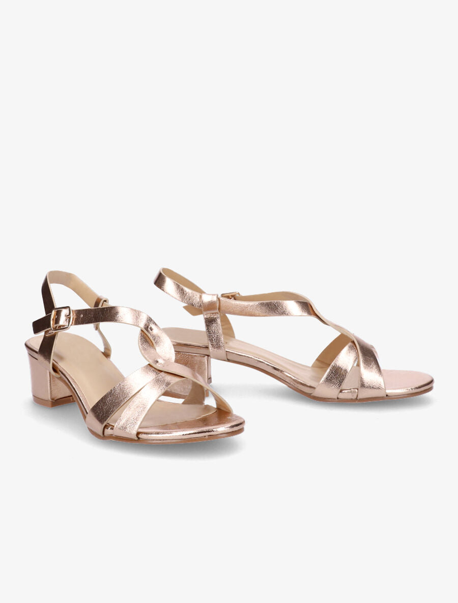 Sandales en simili vernies - Rose gold - 4