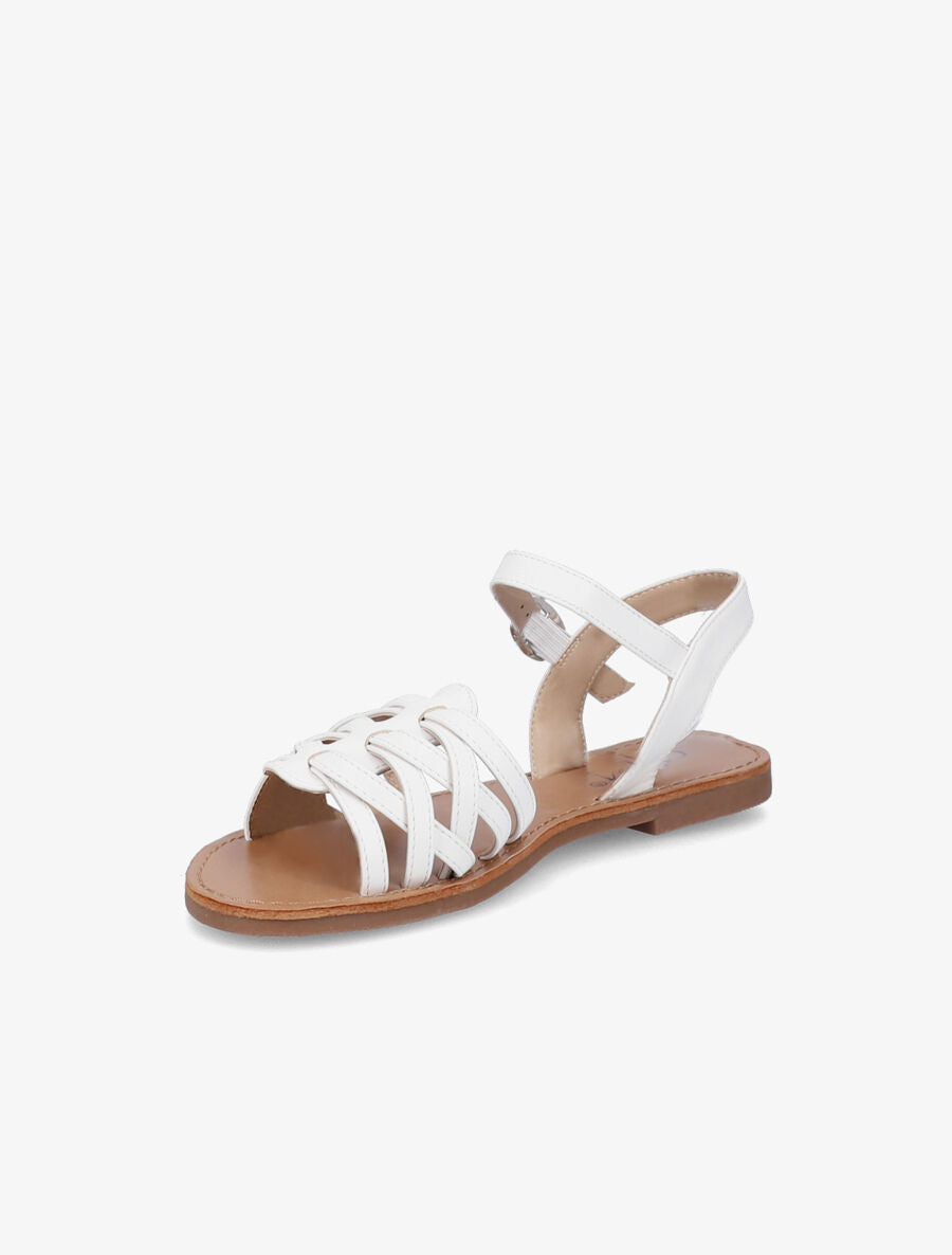 Nu-pieds à ganses entrelacées - Blanc - 4