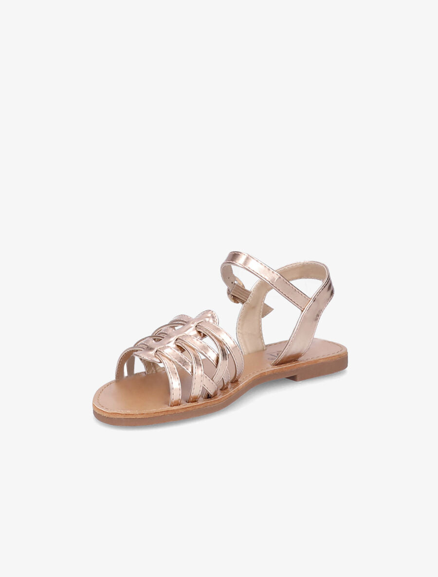 Nu-pieds à ganses entrelacées - Champagne - 4