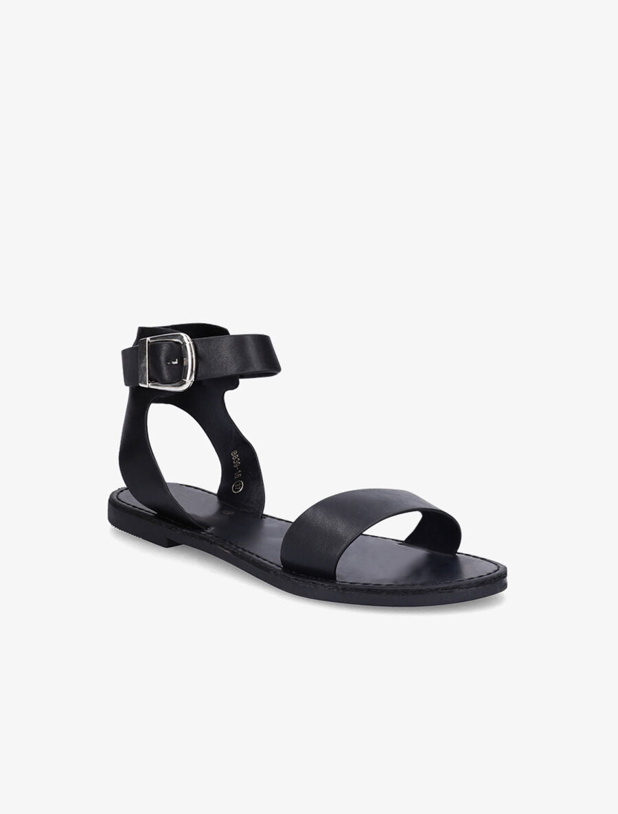 Nu-pieds basiques en simili - Noir - 2