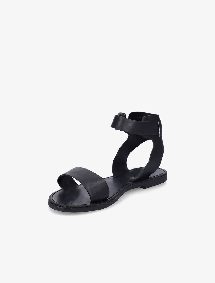 Nu-pieds basiques en simili - Noir - 4