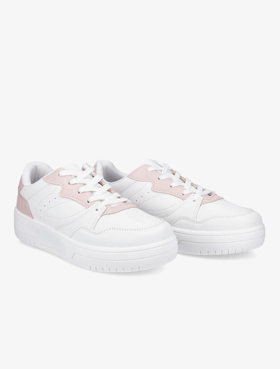Baskets basses bicolore - Rose - 4