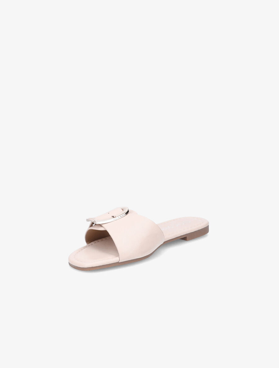 Mules plates à boucle carrée - Rose - 3