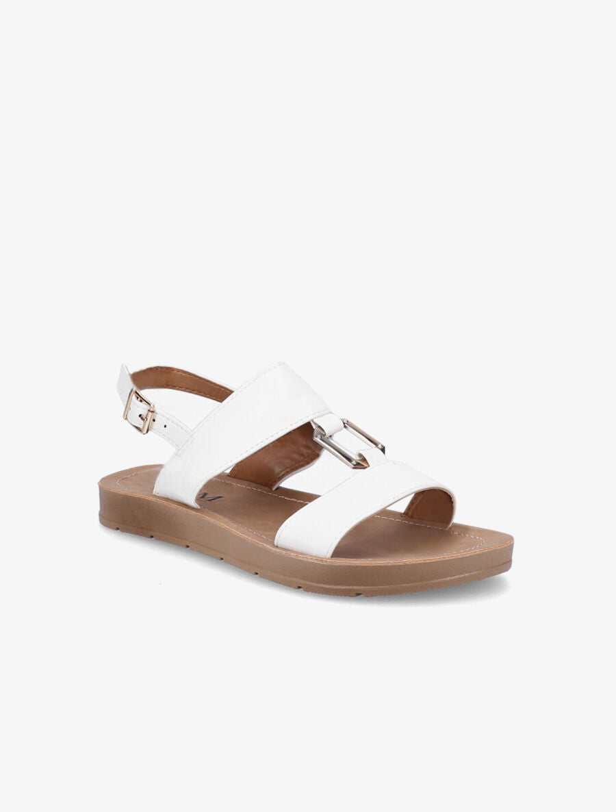 Nu-pieds à boucle métallique - Blanc - 2