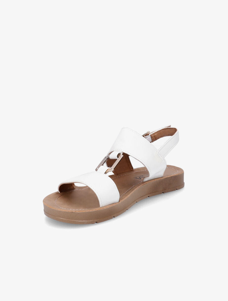 Nu-pieds à boucle métallique - Blanc - 3