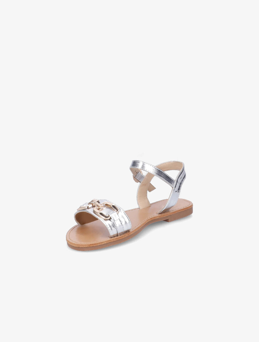 Nu-pieds à boucle métallique doré - Argent - 3