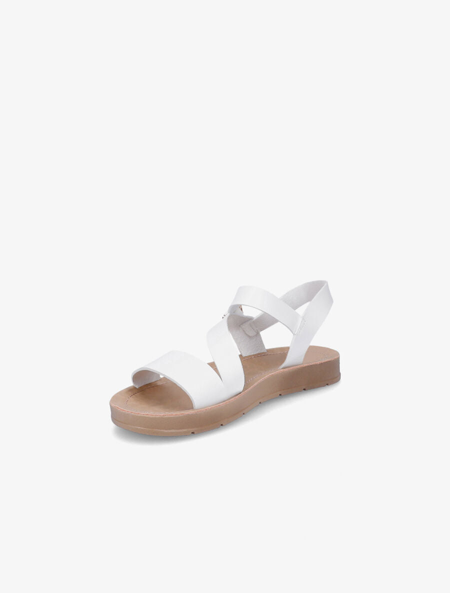 Nu-pieds bride en diagonal - Blanc - 3