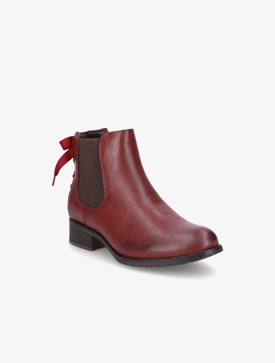 Bottines à contrefort corseté - Bordeaux - 2
