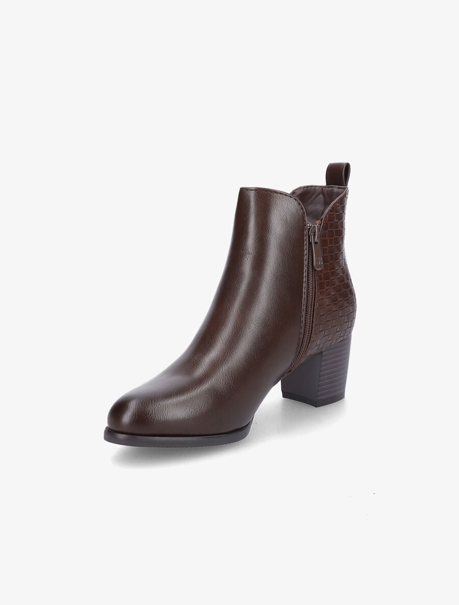 Bottines à contrefort effet osier - Marron - 3