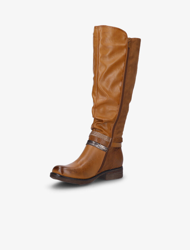 Bottes cavalières bi-matière - Camel - 4