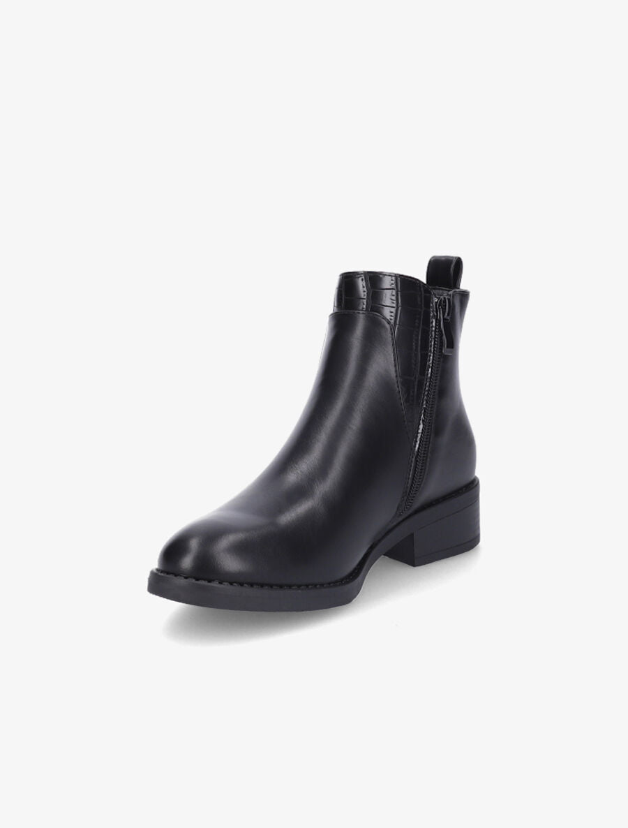 Bottines à cheville élastiquée et boucle - Noir - 3