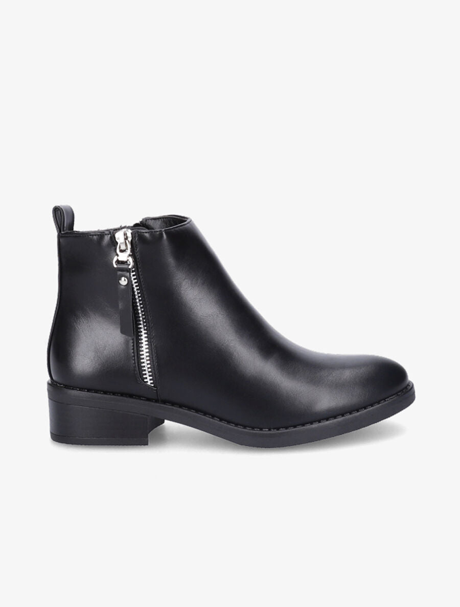 Bottines à zip - Noir - 1