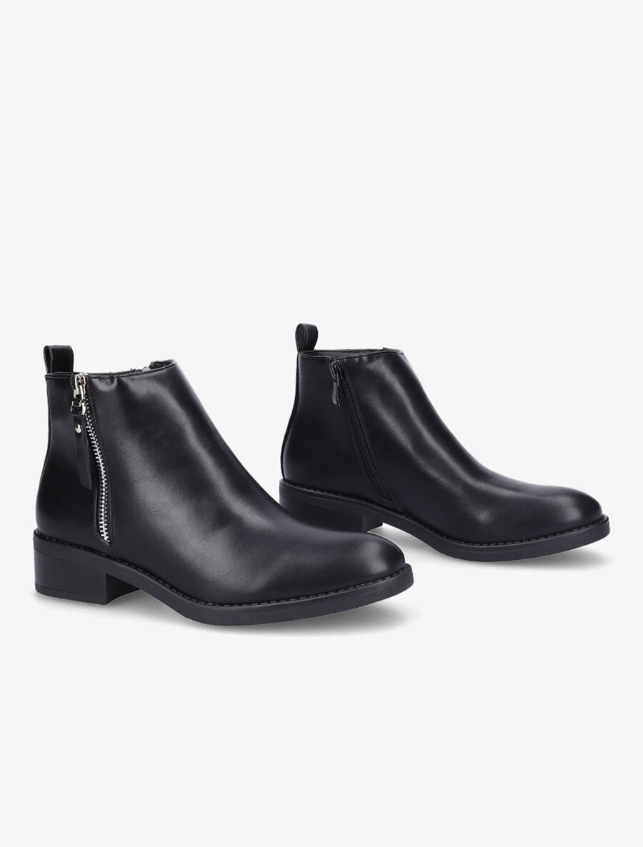 Bottines à zip - Noir - 4