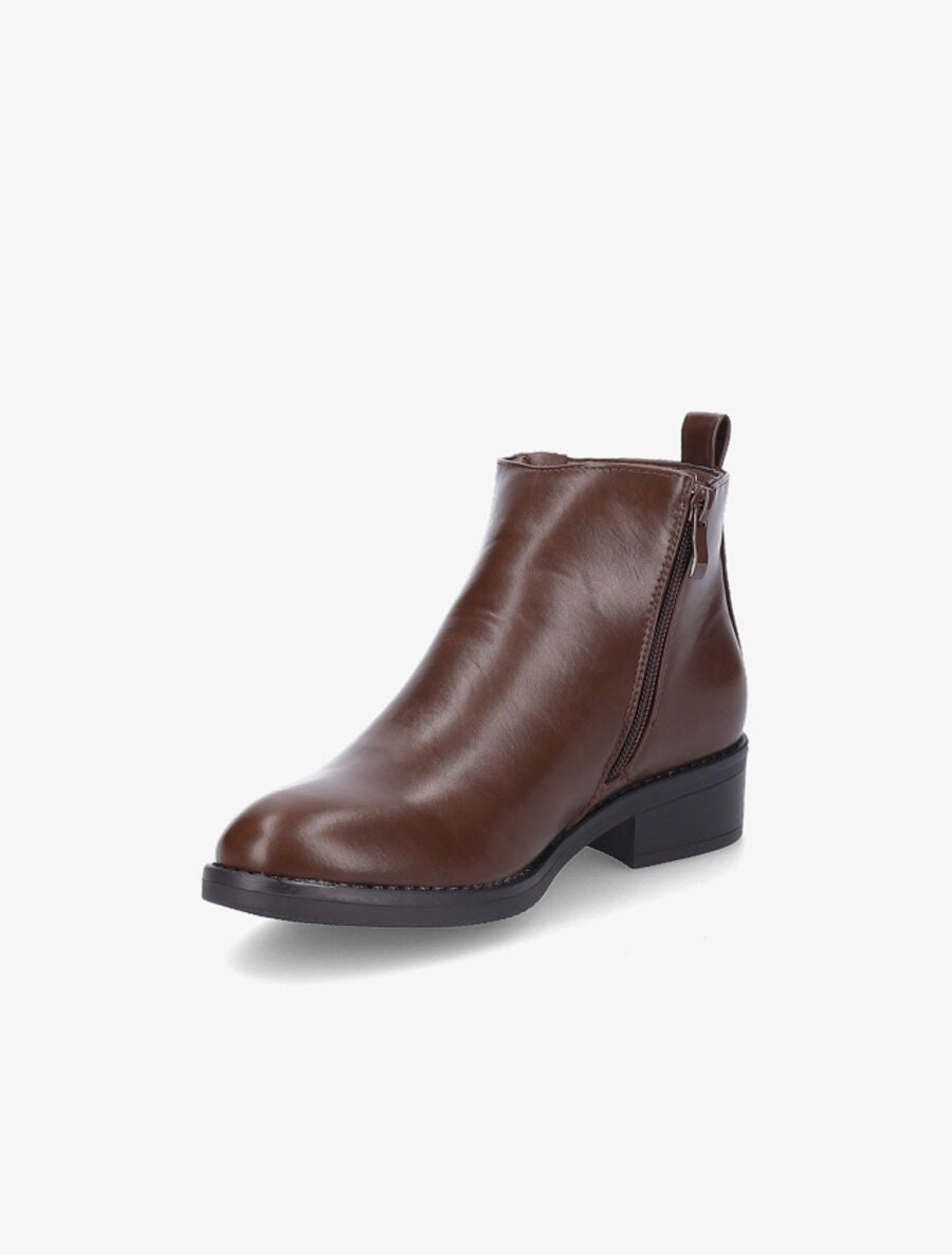 Bottines à zip - Marron - 3