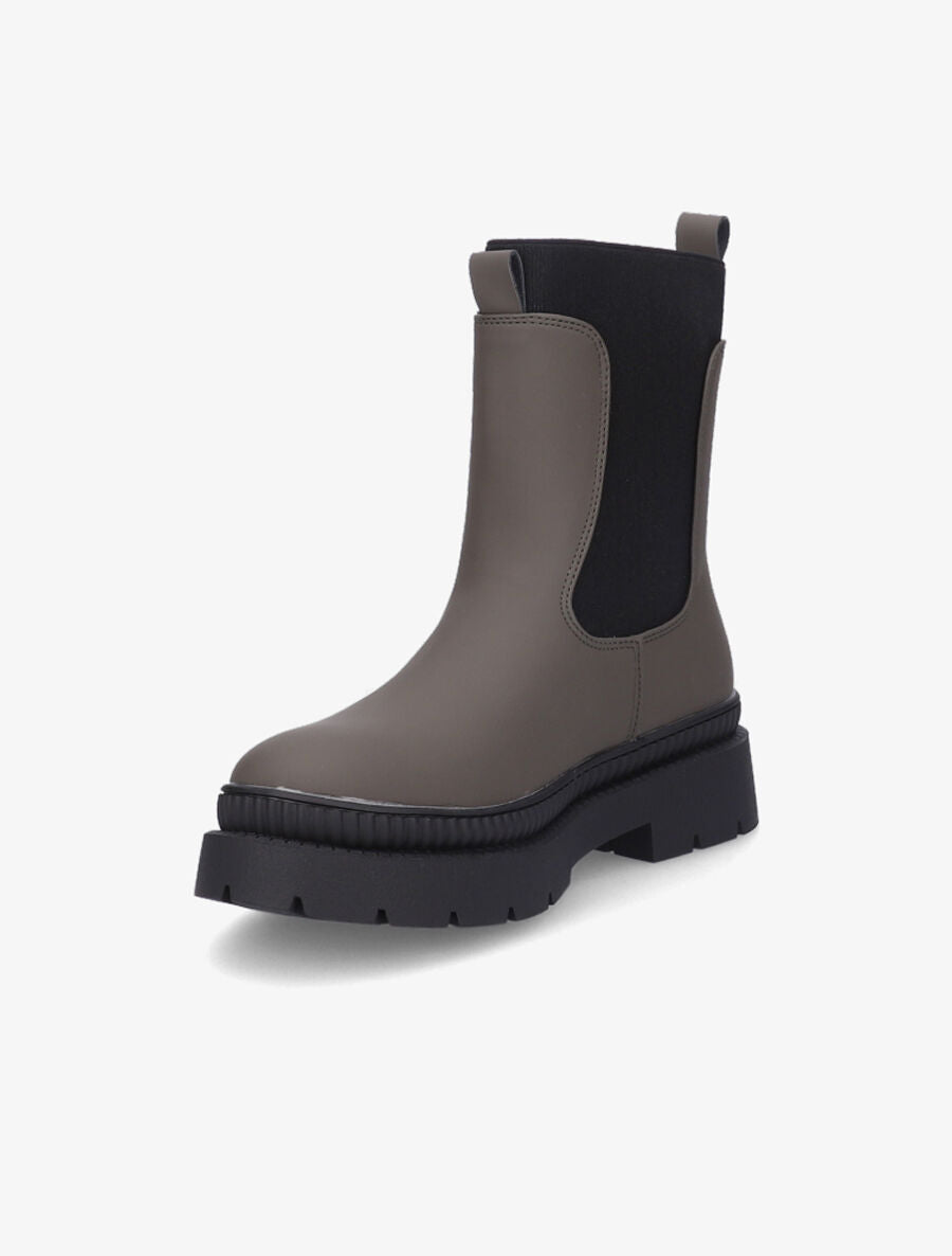 Boots montantes à cheville élastiquée - Kaki - 3