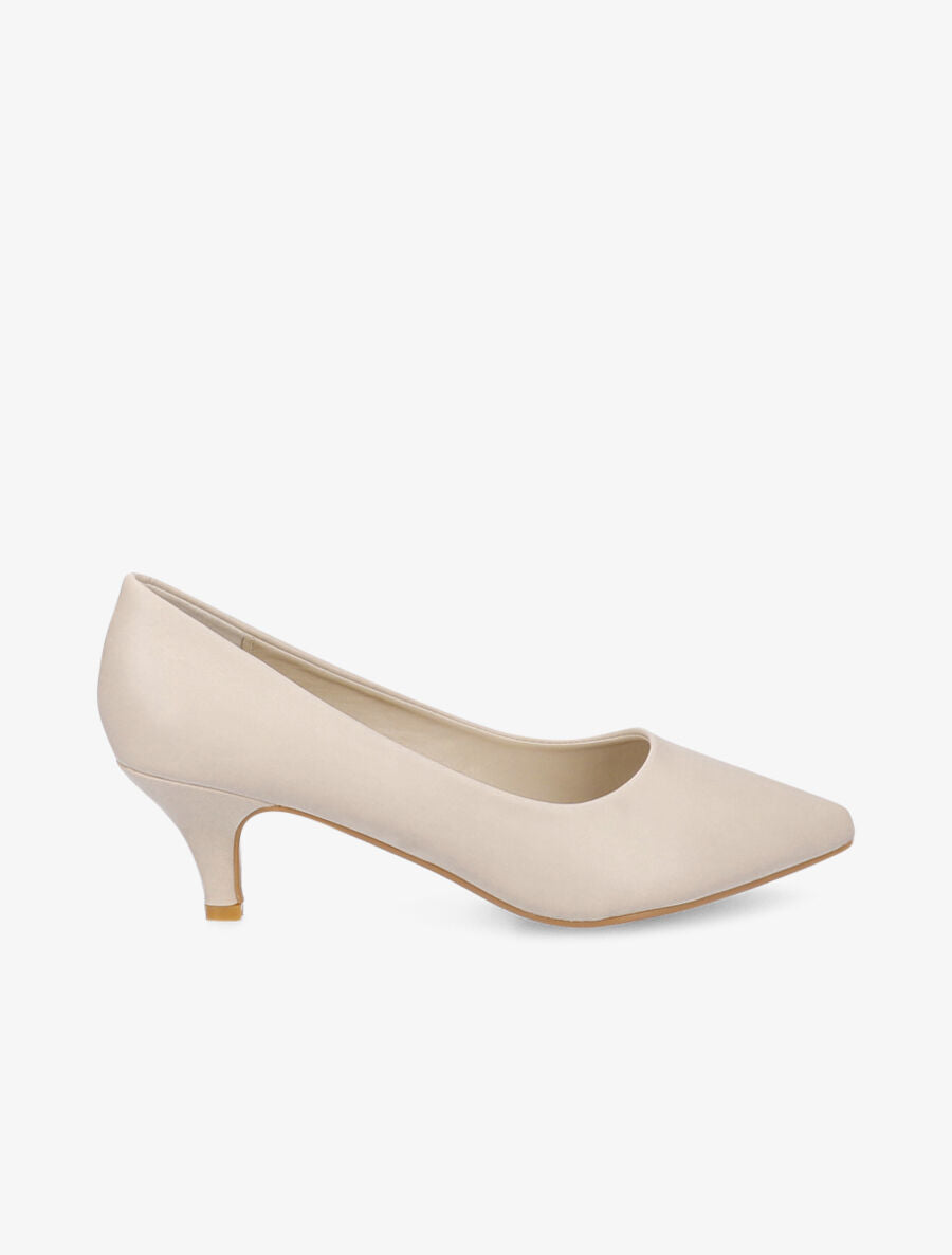 Escarpins à petit talon aiguille - Beige - 5