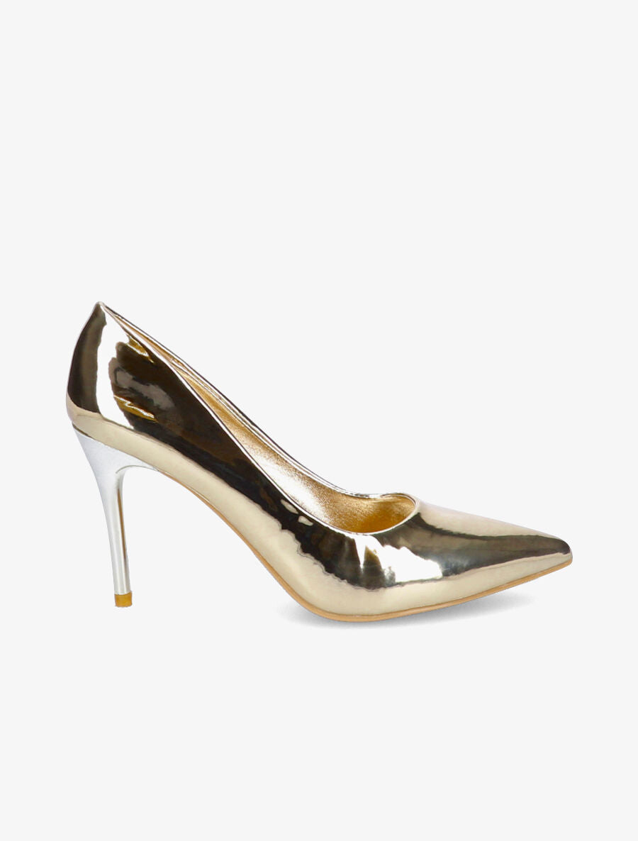 Escarpins pointus métallisés - Or - 1