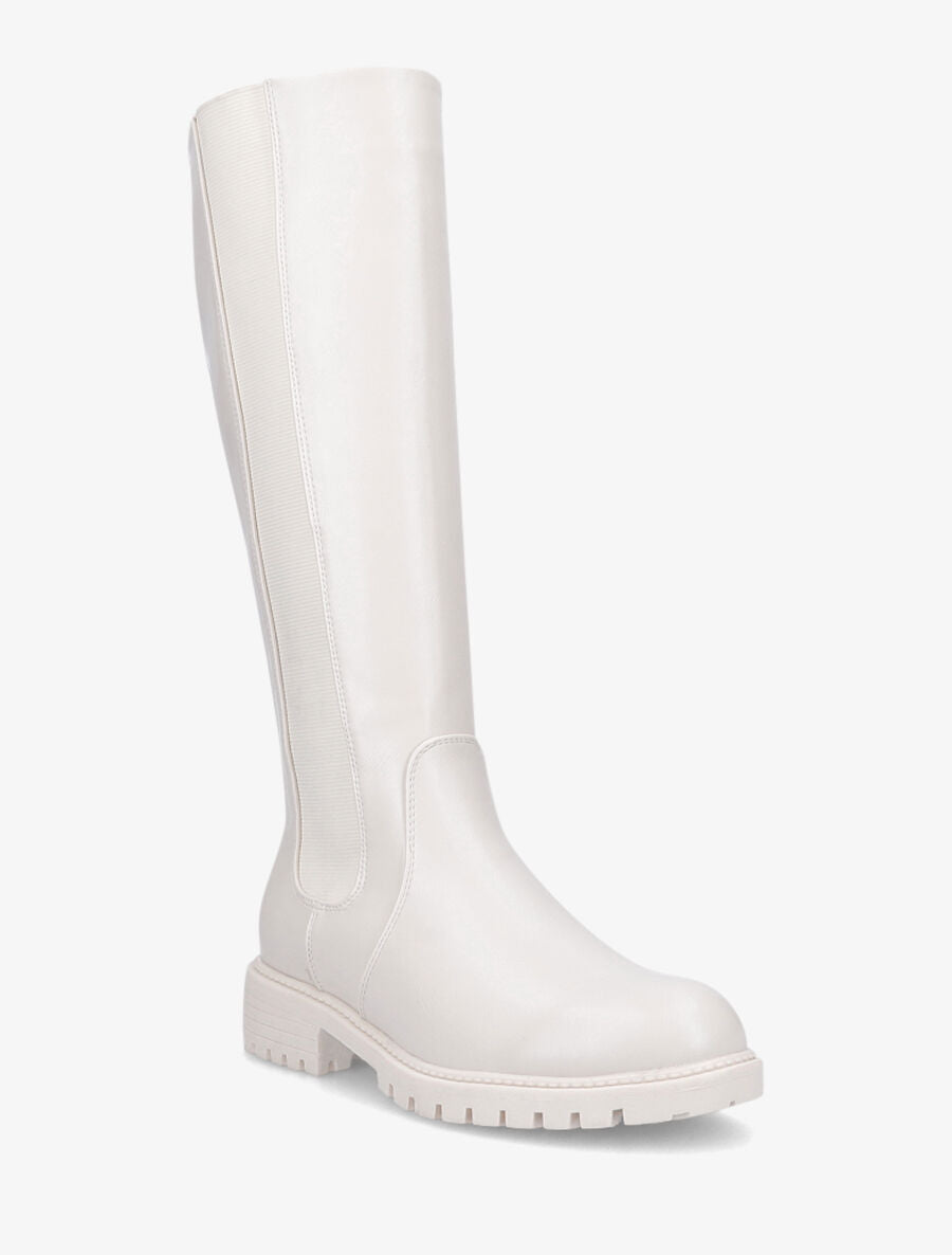 Bottes élastiquées à semelle crantée - Blanc - 2