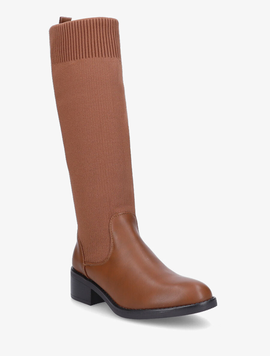 Bottes style chaussettes - Camel - 2
