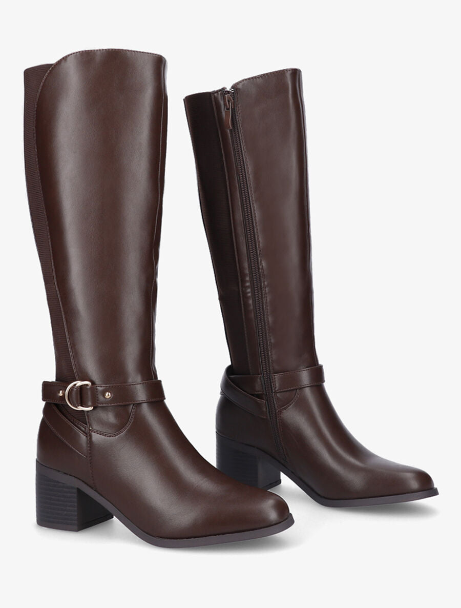 Bottes à contrefort élastiqué - Marron - 4