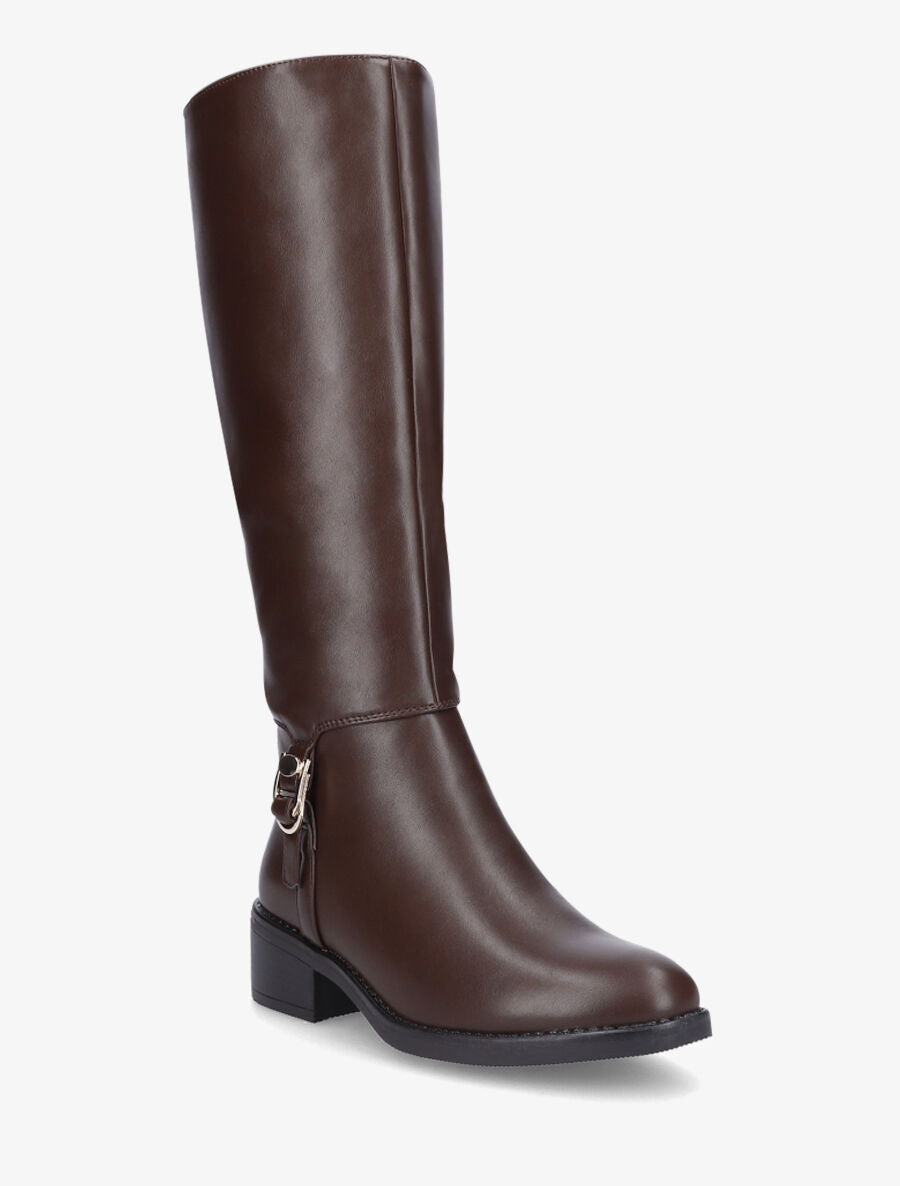 Bottes en simili cheville ornée d&