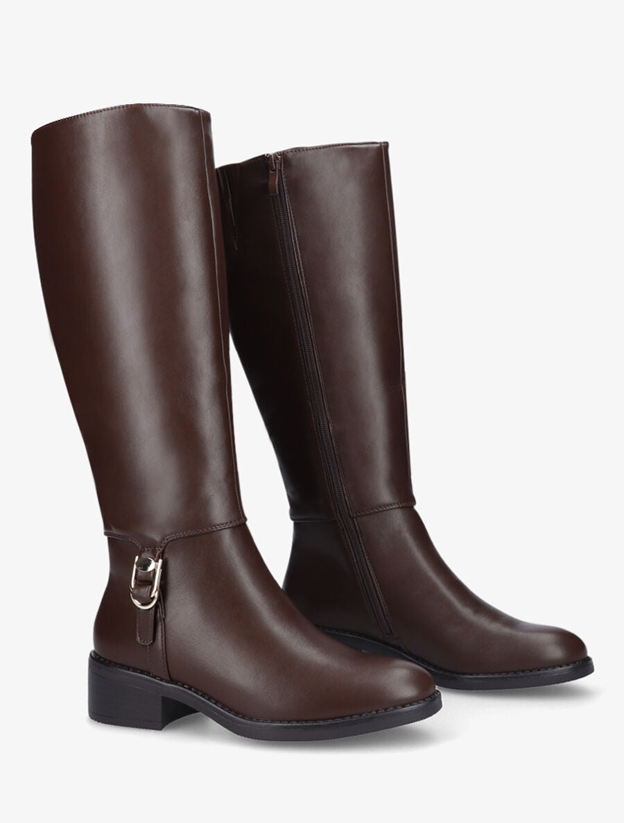 Bottes en simili cheville ornée d&