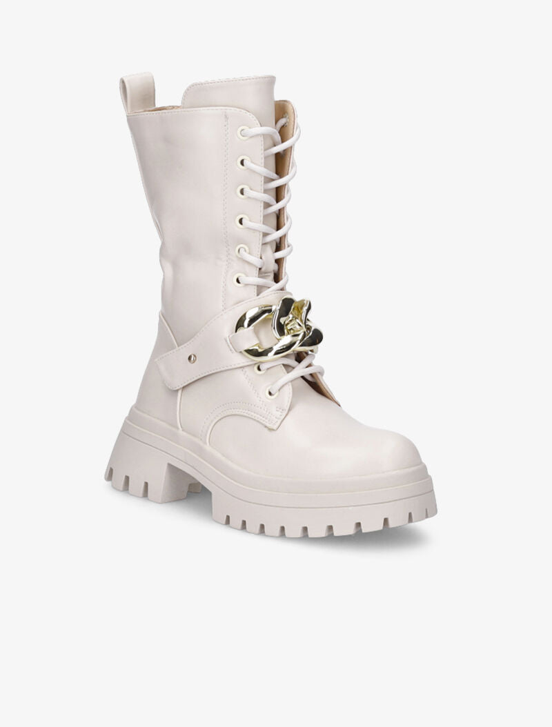 Boots montantes à maillons - Beige - 3