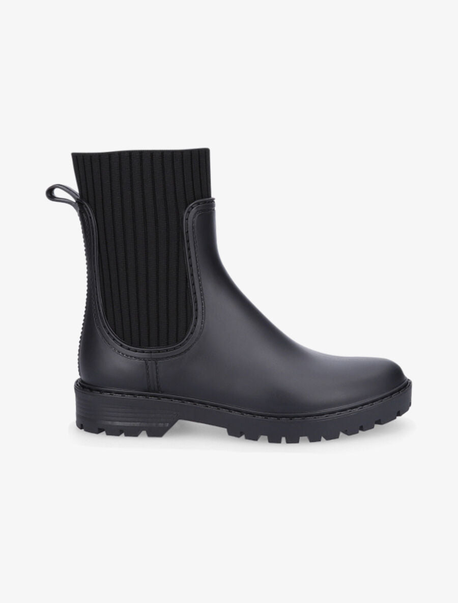 Bottines style chaussettes - Noir - 1