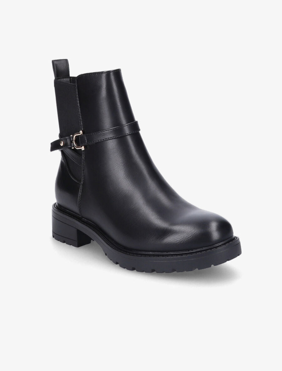 Bottines élastiquées à boucle - Noir - 2