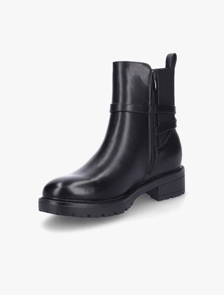 Bottines élastiquées à boucle - Noir - 3