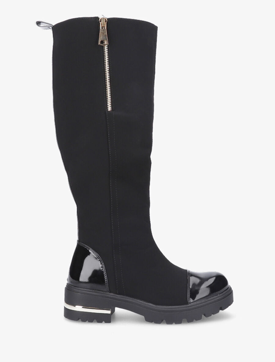 Bottes à bouts vernis - Noir - 1