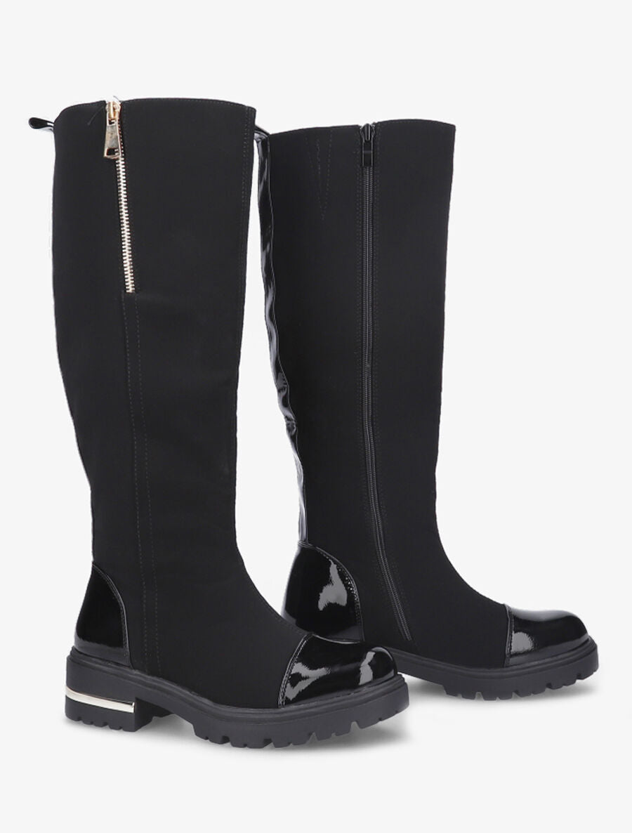 Bottes à bouts vernis - Noir - 4