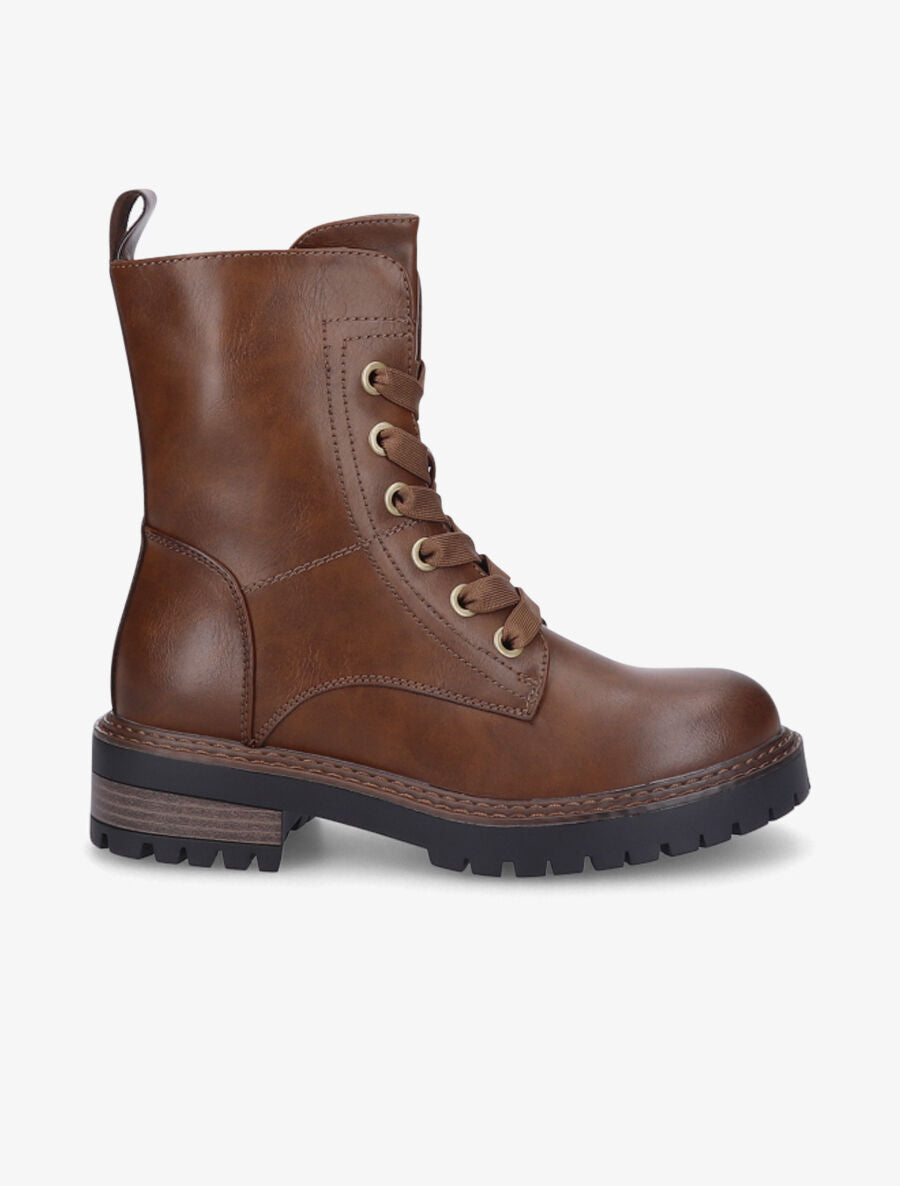 Rangers en simili à lacets - Marron - 1